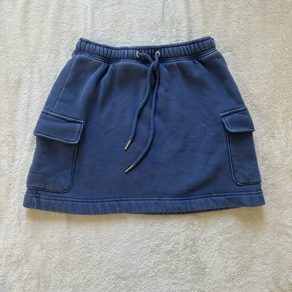 Abercrombie Fleece Cargo Skirt XS Blue